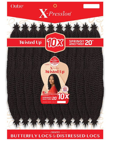 OUTRE 10X X-Pression Twisted Up Springy Afro Twist 20
